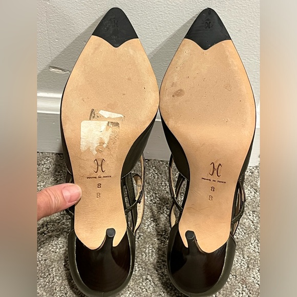 COLE HAAN Women's Patrice Cross Pump Moss Metallic Size 8 B EUC - Picture 6 of 10